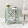image:imageSafavieh American Homes Collection Candence Barley Cross Back End TableChocolate