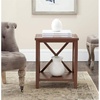 image:imageSafavieh American Homes Collection Candence Barley Cross Back End TableChocolate