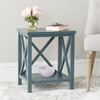 image:imageSafavieh American Homes Collection Candence Barley Cross Back End TableChocolate