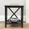 image:imageSafavieh American Homes Collection Candence Barley Cross Back End TableChocolate