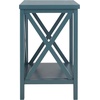 image:imageSafavieh American Homes Collection Candence Barley Cross Back End TableTeal