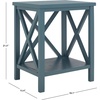image:imageSafavieh American Homes Collection Candence Barley Cross Back End TableTeal