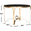 image:imageSafavieh Home Collection Elisha Black and Gold Leaf Round Coffee Table