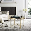 image:imageSafavieh Home Collection Elisha Black and Gold Leaf Round Coffee Table