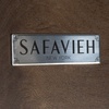 image:imageSafavieh Home Collection Julian Faux Ostrich Cream Tray OttomanNavy  Gold