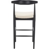 image:imageSafavieh Home Collection Lionel Retro WalnutDark Grey Cushion 30inch Bar StoolBlackCreme