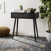 image:imageSafavieh Home Dean MidCentury Modern Black 2drawer ConsoleBlack