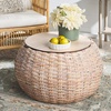 image:imageSafavieh Home Klarysa Natural White Wash Wood and Rattan Storage Coffee Table