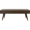 image:imageSafavieh Home Levinson MidCentury Modern Brown and Gold Cap 2drawer Coffee TableBrown