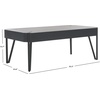 image:imageSafavieh Home Liann Rustic Multi Brown and Black Glass Leg Coffee TableBlack StripeBlack