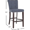 image:imageSafavieh Taylor Bar Stool Light GreyEspressoNavy  Espresso