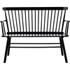 image:imageSAFAVIEH Furniture  Addison Loveseat  Grey  Solid Wood  Coastal Slatted Design  Ideal for Living Room Sunroom Bedroom 18 Seat Height AMH8513CBlack
