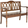 image:imageSAFAVIEH Furniture  Benjamin Bench  Quartz Grey  Solid Wood  Farmhouse HighBack Design  Ideal for Entryway Living Room Dining Room 171 Seat Height AMH6500CTeak