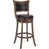image:imageSAFAVIEH Furniture  Takado 29Inch Swivel Bar Stool  Black Leather amp Natural Solid Wood  Ideal for Kitchen Dining Room Bar Seating BST5605ABlackNatural