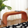 image:imageSAFAVIEH Furniture  Tenko Bench  Tan  Solid Wood  Modern Shearling Design  Ideal for Entryway Bedroom Living Room 185 Seat Height  Fully Assembled BCH1300GRust