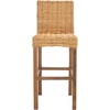 image:imageSAFAVIEH Furniture  Tobie Rattan Bar Stool  2953 Seat Height  Natural amp Golden Brown  Mango Wood  Coastal RattanSeat Design  Ideal for Kitchen Dining Room  Fully Assembled BST6500ANatural  Natural