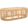 image:imageSAFAVIEH Home Collection  Jabez Natural Honey Brown Oval Rattan Coffee Table Fully Assembled Tropical Coastal Design COF6509AHoney Natural