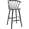 image:imageSAFAVIEH Home Collection Blanchard Farmhouse Natural Brown Solid Wood Windsor Spindle 29inch Seat Height Bar Stool Set of 2Black