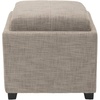 image:imageSAFAVIEH Home Collection Harrison Stone Single Tray Square Foot Rest Storage OttomanStone