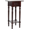 image:imageSAFAVIEH Home Collection Sabrina Cherry Side Table with DrawerDark Cherry