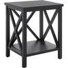image:imageSafavieh American Homes Collection Candence Barley Cross Back End TableBlack