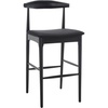 image:imageSafavieh Home Collection Lionel Retro WalnutDark Grey Cushion 30inch Bar StoolBlack
