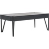 image:imageSafavieh Home Liann Rustic Multi Brown and Black Glass Leg Coffee TableBlack StripeBlack