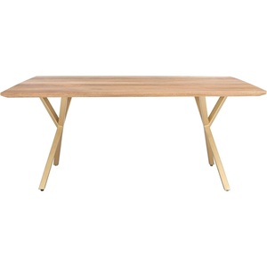 image:imageSAFAVIEH Couture Home Collection Barron Wood Rectangle Kitchen Dining Room Table