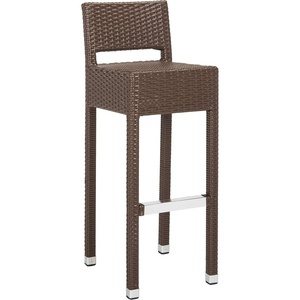 image:imageSAFAVIEH FOX5212A Collection Landry Black IndoorOutdoor Bar StoolBrown