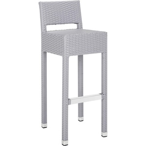 image:imageSAFAVIEH FOX5212A Collection Landry Black IndoorOutdoor Bar StoolGrey