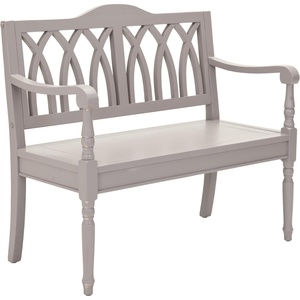 image:imageSAFAVIEH Furniture  Benjamin Bench  Quartz Grey  Solid Wood  Farmhouse HighBack Design  Ideal for Entryway Living Room Dining Room 171 Seat Height AMH6500CQuartz Grey