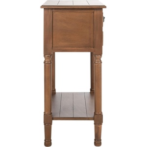 image:imageSAFAVIEH Furniture  Primrose 3Drawer Console Table  Distressed White  Solid Wood  Farmhouse Classic Design  Ideal for Entryway Living Room Hallway 235 W x 13 D x 295 H CNS5707ABrown