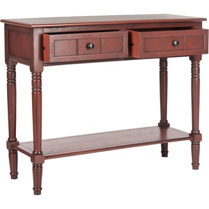 image:imageSAFAVIEH Furniture  Samantha 2Drawer Console Table  Vintage Grey  Solid Wood  Classic Storage Design  Ideal for Entryway Living Room Hallway 358W x 138D x 295H AMH5710ARed