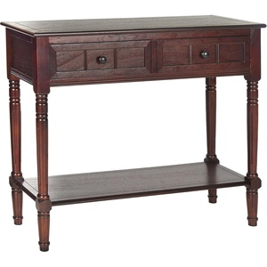 image:imageSAFAVIEH Furniture  Samantha 2Drawer Console Table  Vintage Grey  Solid Wood  Classic Storage Design  Ideal for Entryway Living Room Hallway 358W x 138D x 295H AMH5710ADark Cherry
