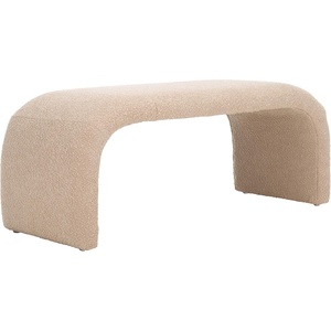 image:imageSAFAVIEH Furniture  Tenko Bench  Tan  Solid Wood  Modern Shearling Design  Ideal for Entryway Bedroom Living Room 185 Seat Height  Fully Assembled BCH1300GTan