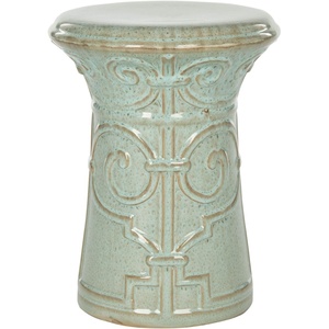 image:imageSafavieh Castle Gardens Collection Imperial Garden White Ceramic Garden StoolBlue
