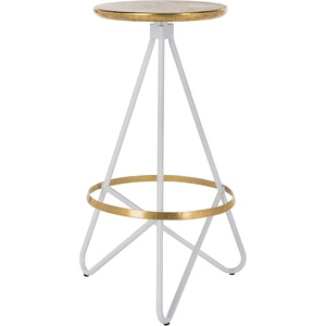 image:imageSafavieh Galexia Bar Stool GoldWhiteGold  White