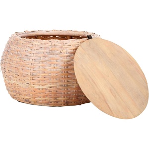 image:imageSafavieh Home Klarysa Natural White Wash Wood and Rattan Storage Coffee Table