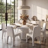 image:imageSAFAVIEH Couture Collection Maricelle Tan Boucle Dining Chair Set of 2 Fully AssembledWhiteBlack