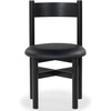 image:imageSAFAVIEH Couture Collection Tayla BlackBlack Leather Dining Chair Fully AssembledBlackBlack