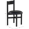 image:imageSAFAVIEH Couture Collection Tayla BlackBlack Leather Dining Chair Fully AssembledBlackBlack