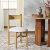 image:imageSAFAVIEH Couture Collection Tayla BlackBlack Leather Dining Chair Fully AssembledNaturalWhite