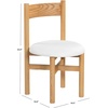 image:imageSAFAVIEH Couture Collection Tayla BlackBlack Leather Dining Chair Fully AssembledNaturalWhite