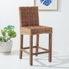 image:imageSAFAVIEH Furniture  Tobie Rattan Counter Stool  2362 Seat Height  Grey WhiteWash  Wood  Coastal RattanSeat Design  Ideal for Kitchen Bar Area Dining Room  Fully Assembled BST6501BHoney Brown Wash