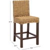 image:imageSAFAVIEH Furniture  Tobie Rattan Counter Stool  2362 Seat Height  Grey WhiteWash  Wood  Coastal RattanSeat Design  Ideal for Kitchen Bar Area Dining Room  Fully Assembled BST6501BHoney Brown Wash