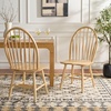 image:imageSAFAVIEH Furniture  Wendall Chair Set of 2  Natural Solid Wood  Windsor Style High Back Spindle Chair  Ideal for Dining Room Kitchen 18 Seat Height DCH8509BSET2Natural