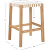 image:imageSAFAVIEH Home Capri Brown Wood and Leather 27inch Counter StoolNatural  White