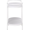image:imageSAFAVIEH Home Collection  Inessa Black amp Clear Oval 2Tier Bar Cart Modern Metal Serving Cart Sleek Entertaining Design BCT2503EWhite