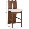 image:imageSAFAVIEH Home Collection  Kieran Modern Counter Stool 25inch Seat Height Cream Boucle Seat amp Black Solid Wood Frame BST8803ACreamWalnut