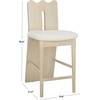 image:imageSAFAVIEH Home Collection  Kieran Modern Counter Stool 25inch Seat Height Cream Boucle Seat amp Black Solid Wood Frame BST8803ACremeIvory